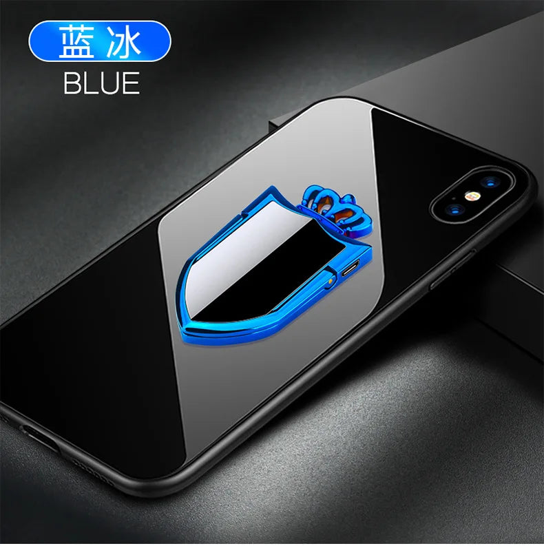 Multi functional phone ring buckle lighter charging USB car holder creative electronic cigarette lighter windproof personality