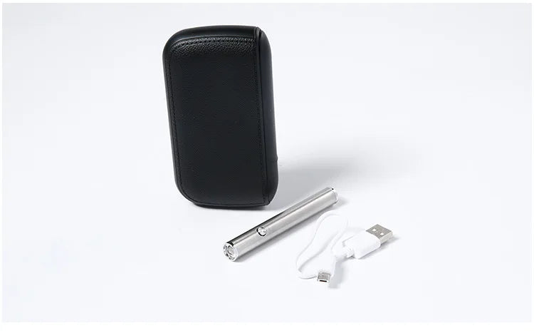New Imitation Leather Cigarette Case with USB Tungsten Electronic Lighter Cigarette Case Men's Exquisite Gift Cigarette Tool