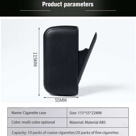 New Imitation Leather Cigarette Case with USB Tungsten Electronic Lighter Cigarette Case Men's Exquisite Gift Cigarette Tool