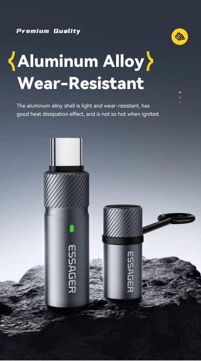 Essager Type-C Mini Cigarette Lighter Tungsten Wire Blowing Safety Energy Saving No Flame  Auto Shut-Off for Air Travel Outdoor