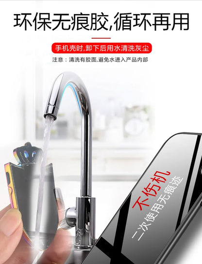 Multi functional phone ring buckle lighter charging USB car holder creative electronic cigarette lighter windproof personality