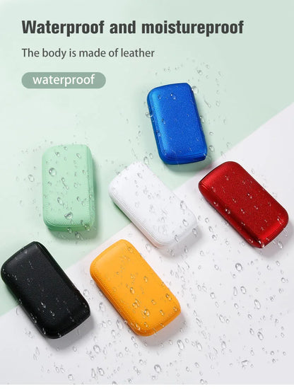 New Imitation Leather Cigarette Case with USB Tungsten Electronic Lighter Cigarette Case Men's Exquisite Gift Cigarette Tool