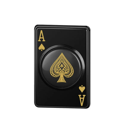 Metal Poker Card USB Charging Lighter Windproof Tungsten Wire Rotating Decompression Lighter Smoking Accessories Men's Gift