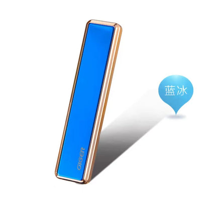 Internet Celebrity Explosion Metal USB Rechargeable Tungsten Lighter Portable Windproof Cigarette Lighter Men's Gift Gadget