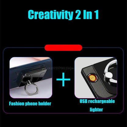 New Creative Cigarette Lighter Can Be Used As A Mobile Phone Holder USB Charging Lighter Multi-functional Cigarette Lighter