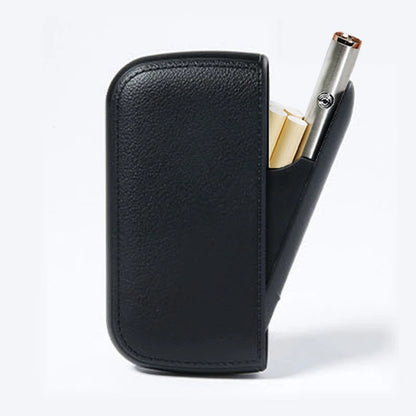 New Imitation Leather Cigarette Case with USB Tungsten Electronic Lighter Cigarette Case Men's Exquisite Gift Cigarette Tool