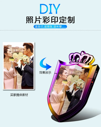 Multi functional phone ring buckle lighter charging USB car holder creative electronic cigarette lighter windproof personality