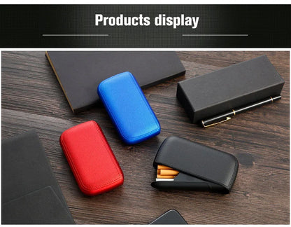 New Imitation Leather Cigarette Case with USB Tungsten Electronic Lighter Cigarette Case Men's Exquisite Gift Cigarette Tool