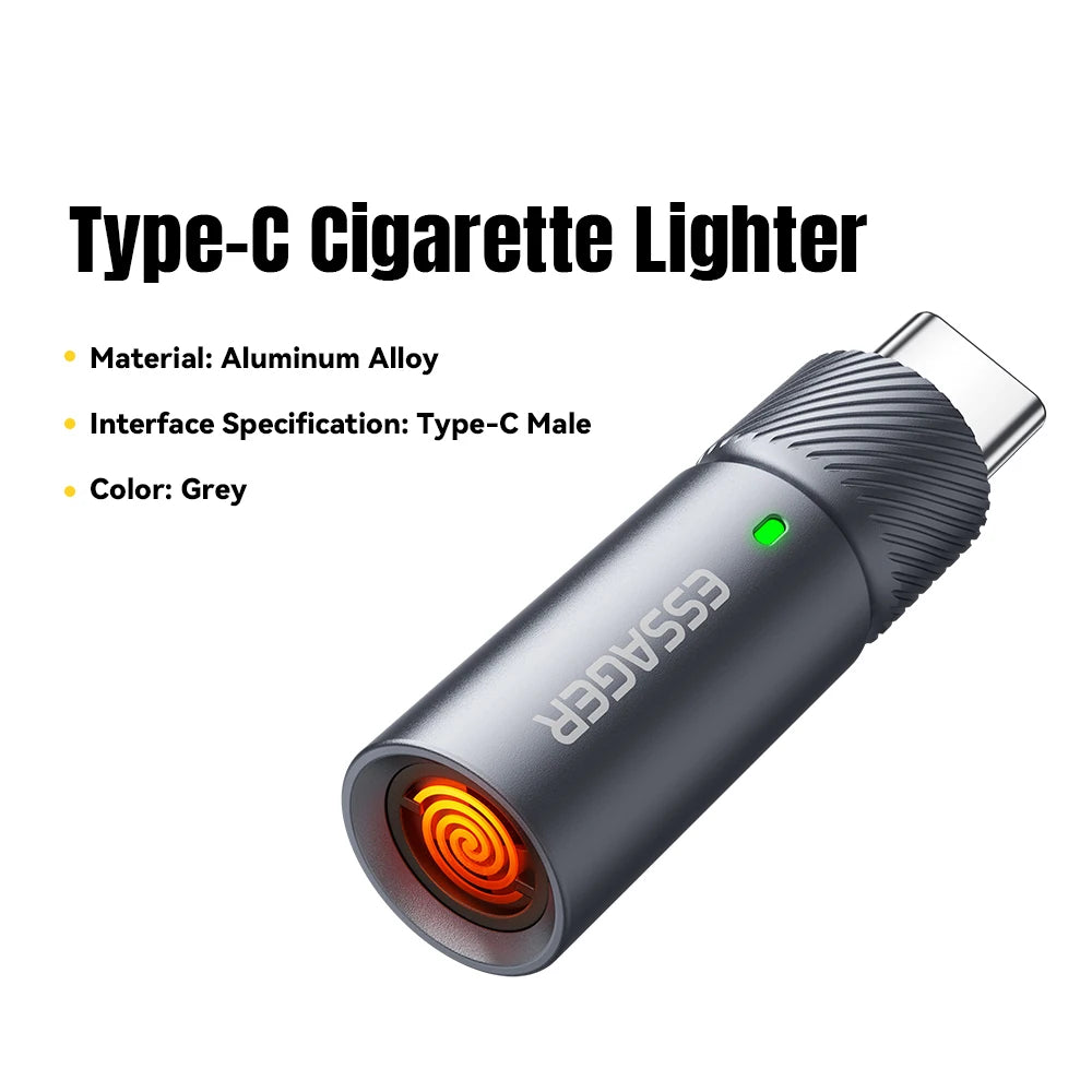 Essager Type-C Mini Cigarette Lighter Tungsten Wire Blowing Safety Energy Saving No Flame  Auto Shut-Off for Air Travel Outdoor