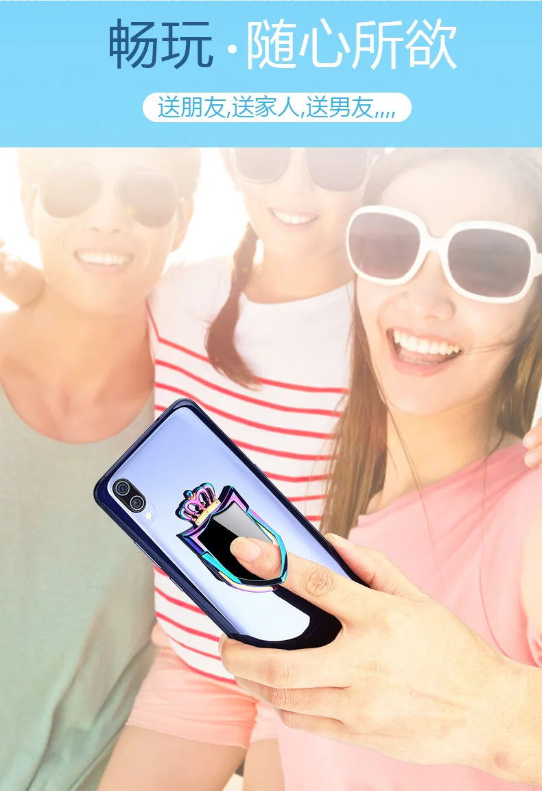 Multi functional phone ring buckle lighter charging USB car holder creative electronic cigarette lighter windproof personality