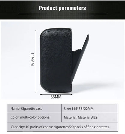 New Imitation Leather Cigarette Case with USB Tungsten Electronic Lighter Cigarette Case Men's Exquisite Gift Cigarette Tool
