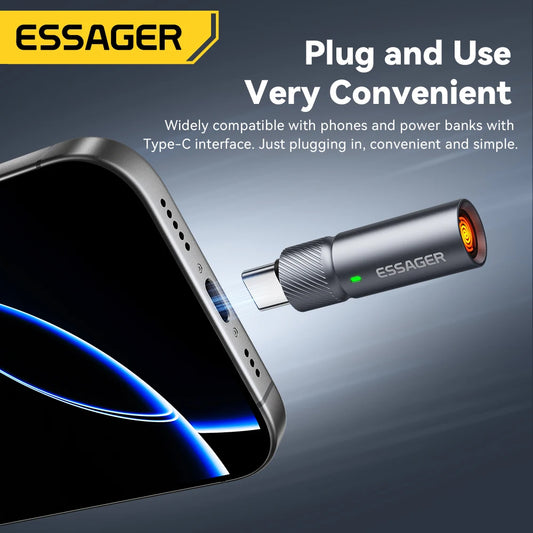 Essager Type-C Mini Cigarette Lighter Tungsten Wire Blowing Safety Energy Saving No Flame  Auto Shut-Off for Air Travel Outdoor
