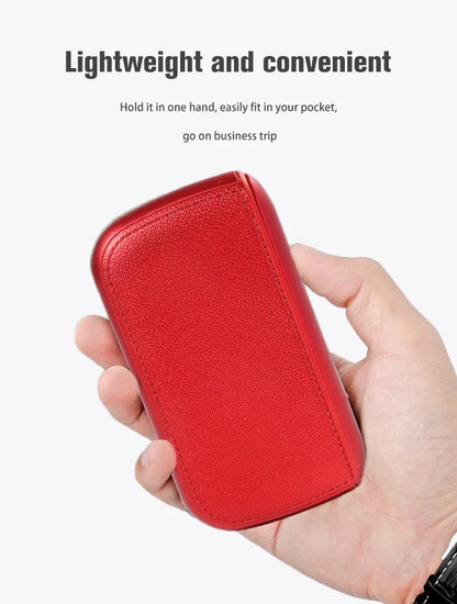 New Imitation Leather Cigarette Case with USB Tungsten Electronic Lighter Cigarette Case Men's Exquisite Gift Cigarette Tool